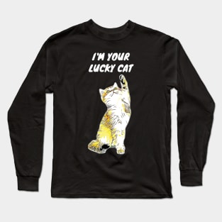 Lucky Cat Maneki Neko Long Sleeve T-Shirt